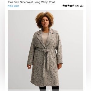 Nine West Plus Size Wrap Coat
